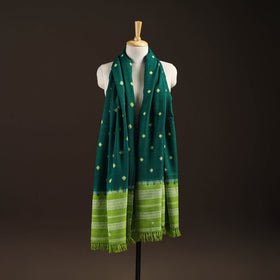 Kutch bhujodi handwoven merino wool bandhani tie-dye shawl