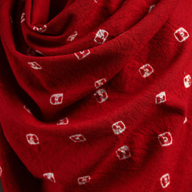 Kutch bhujodi handwoven merino wool bandhani tie-dye shawl