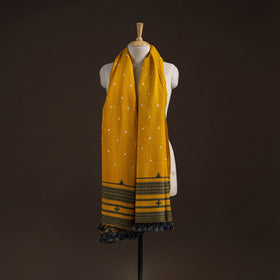 Kutch bhujodi handwoven merino wool bandhani tie-dye shawl