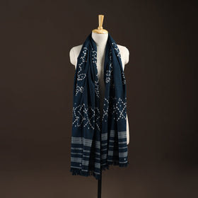 Kutch bhujodi handwoven merino wool bandhani tie-dye shawl