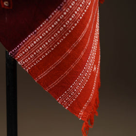 Kutch bhujodi handwoven merino wool bandhani tie-dye shawl