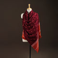 Kutch bhujodi handwoven merino wool bandhani tie-dye shawl