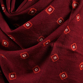 Kutch bhujodi handwoven merino wool bandhani tie-dye shawl