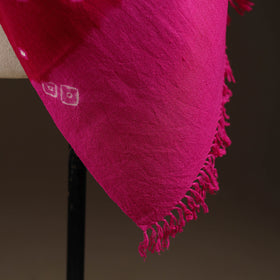 Kutch bhujodi handwoven merino wool bandhani tie-dye shawl