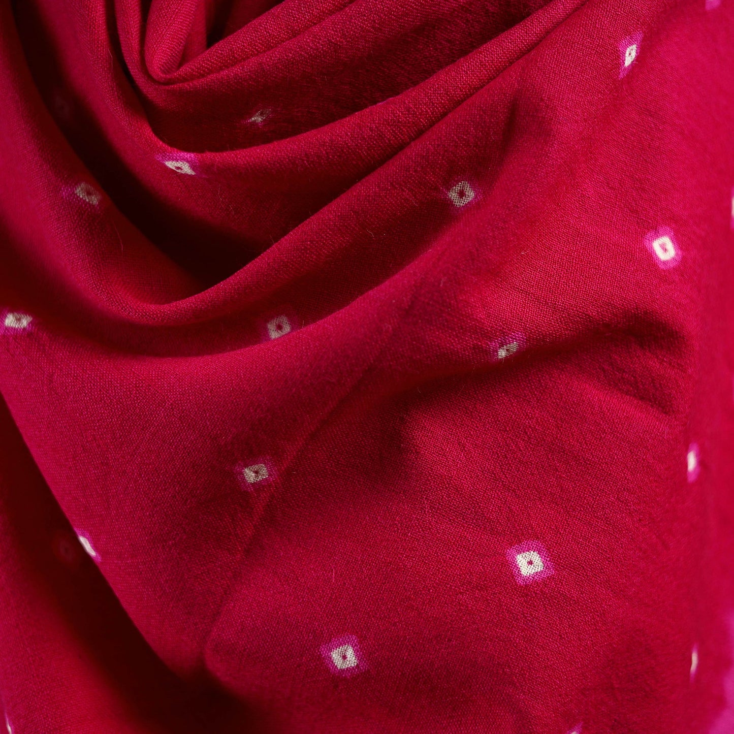 Kutch bhujodi handwoven merino wool bandhani tie-dye shawl