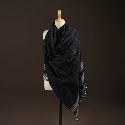 Kutch bhujodi handwoven merino wool shawl 104 - handcrafted