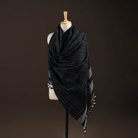 Kutch bhujodi handwoven merino wool shawl 104 - handcrafted