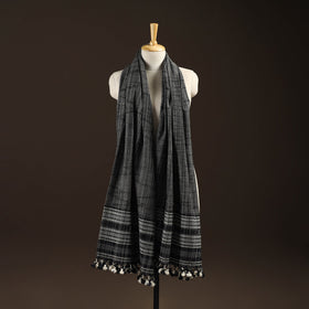 Kutch bhujodi handwoven merino wool shawl 111 - handcrafted