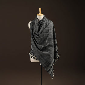 Kutch bhujodi handwoven merino wool shawl 111 - handcrafted