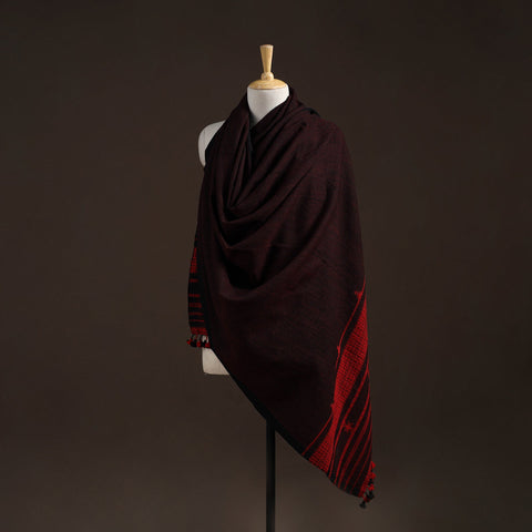 Kutch bhujodi handwoven merino wool shawl 14 - handcrafted