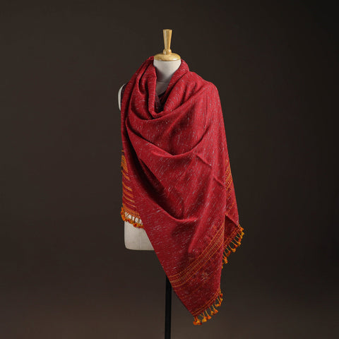 Kutch bhujodi handwoven merino wool shawl 151 - handcrafted