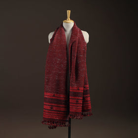 Kutch bhujodi handwoven merino wool shawl 152 - handcrafted