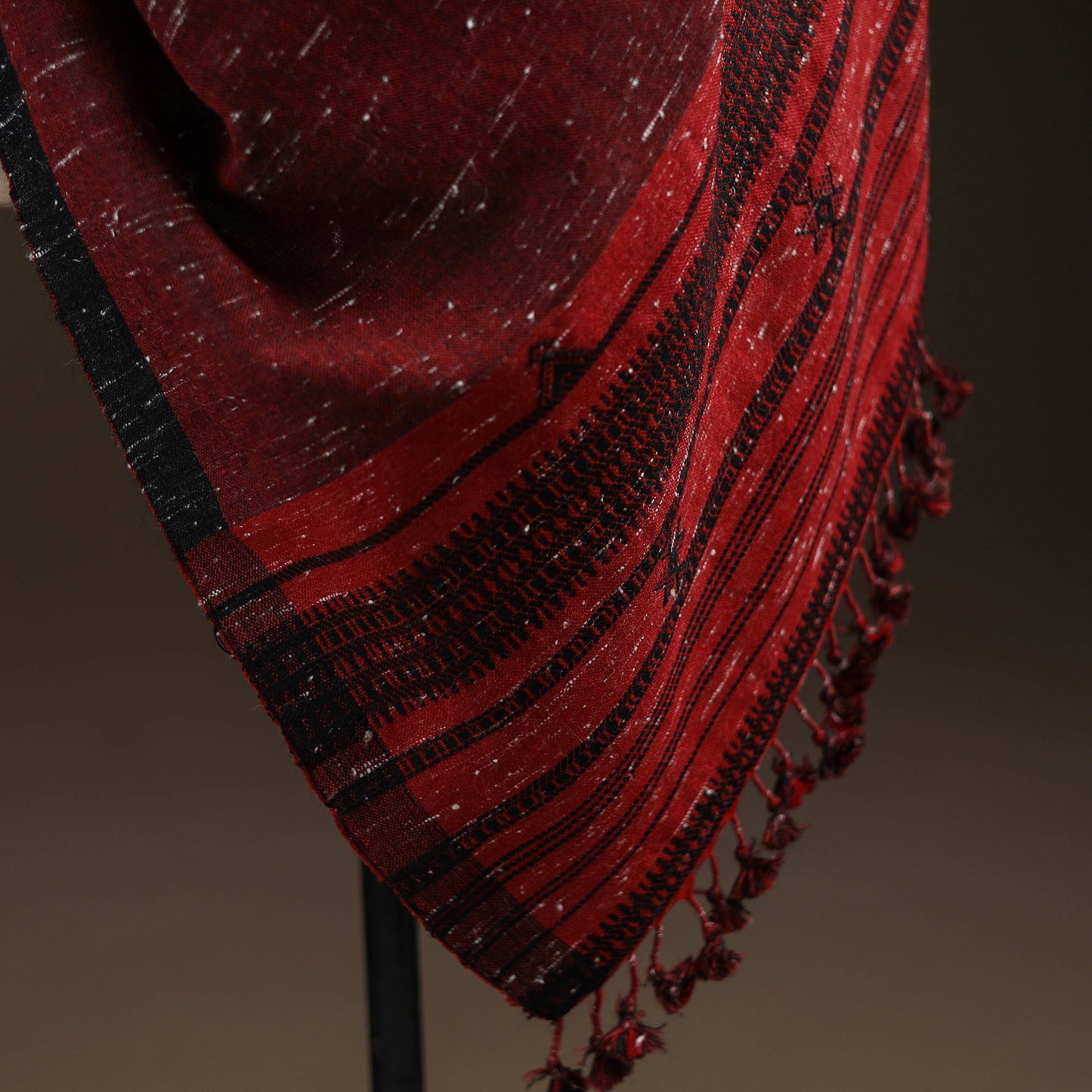 Kutch bhujodi handwoven merino wool shawl 152 - handcrafted