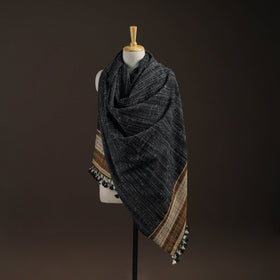 Kutch bhujodi handwoven merino wool shawl 153 - handcrafted