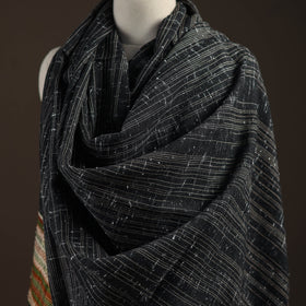 Kutch bhujodi handwoven merino wool shawl 153 - handcrafted