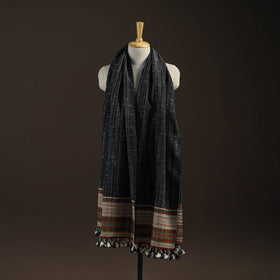 Kutch bhujodi handwoven merino wool shawl 153 - handcrafted