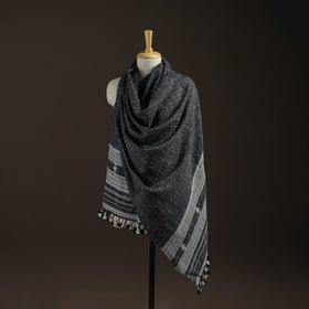 Kutch bhujodi handwoven merino wool shawl 154 - handcrafted