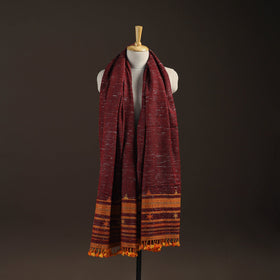 Kutch bhujodi handwoven merino wool shawl 155 - handcrafted