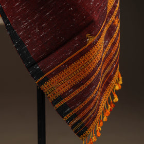 Kutch bhujodi handwoven merino wool shawl 155 - handcrafted