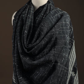 Kutch bhujodi handwoven merino wool shawl 157 - handcrafted