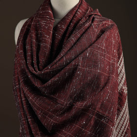 Kutch bhujodi handwoven merino wool shawl 159 - handcrafted