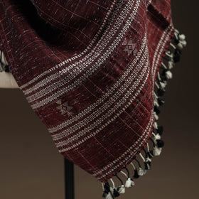 Kutch bhujodi handwoven merino wool shawl 159 - handcrafted