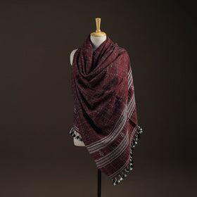 Kutch bhujodi handwoven merino wool shawl 159 - handcrafted