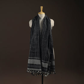 Kutch bhujodi handwoven merino wool shawl 160 - handcrafted