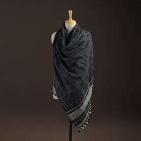 Kutch bhujodi handwoven merino wool shawl 160 - handcrafted
