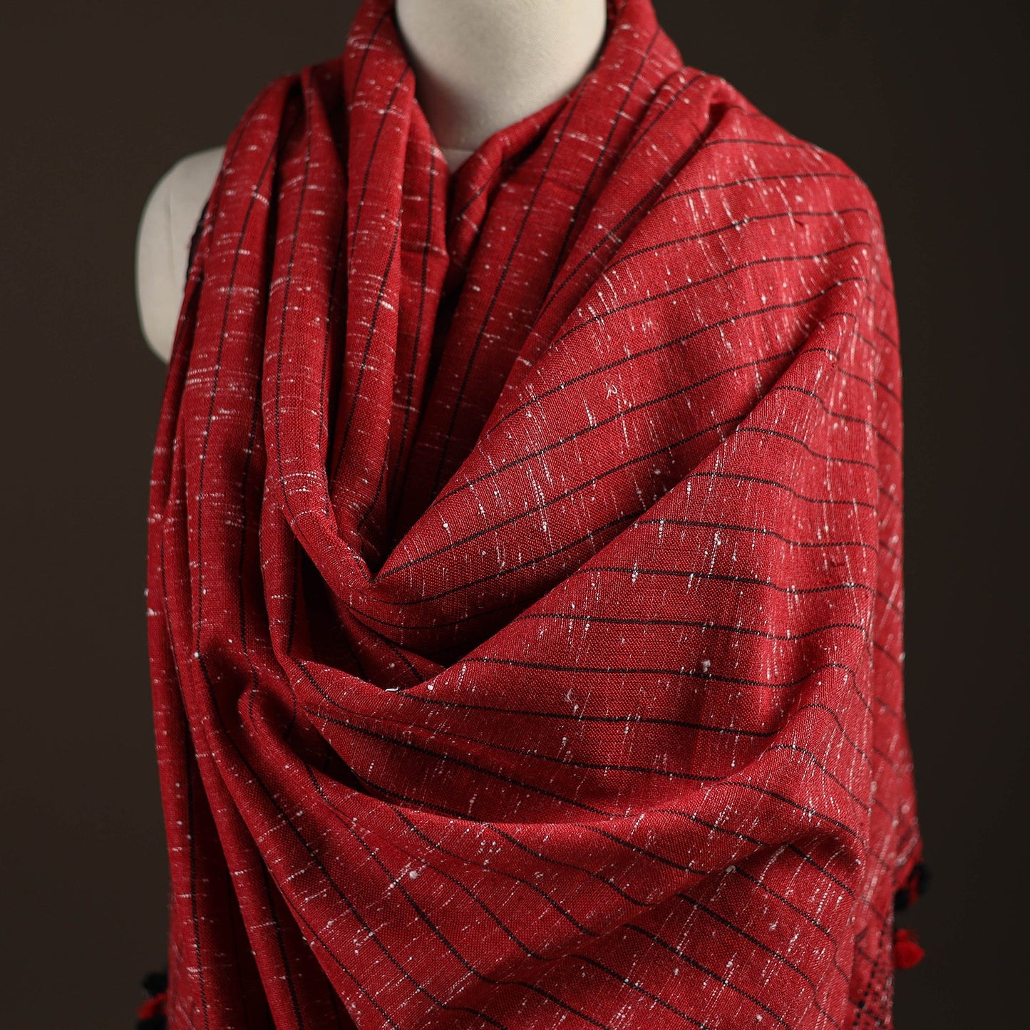 Kutch bhujodi handwoven merino wool shawl 161 - handcrafted