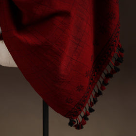 Kutch bhujodi handwoven merino wool shawl 17 - handcrafted