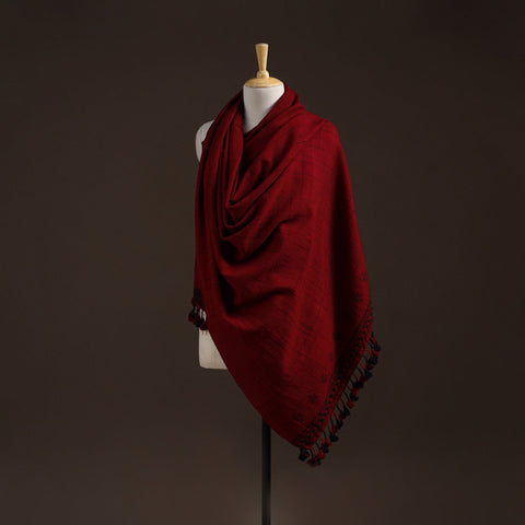 Kutch bhujodi handwoven merino wool shawl 17 - handcrafted