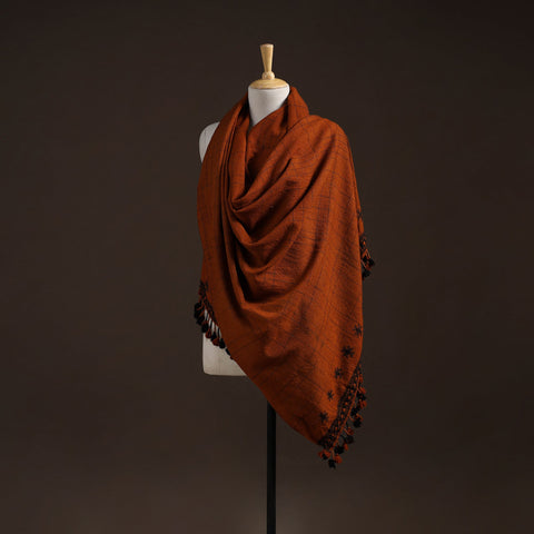 Kutch bhujodi handwoven merino wool shawl 20 - handcrafted