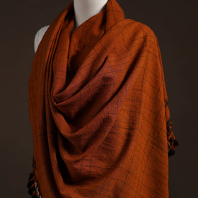 Kutch bhujodi handwoven merino wool shawl 20 - handcrafted