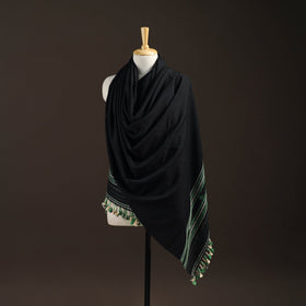 Kutch bhujodi handwoven merino wool shawl 218 - handcrafted