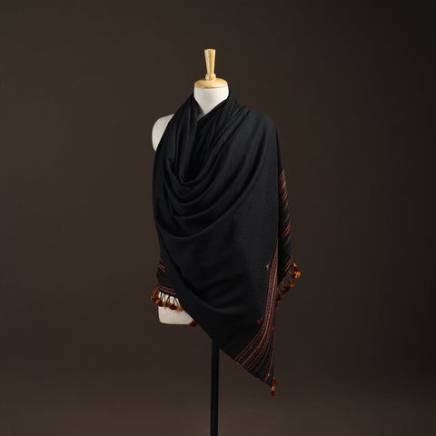 Kutch bhujodi handwoven merino wool shawl 220 - handcrafted