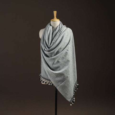 Kutch bhujodi handwoven merino wool shawl 224 - handcrafted