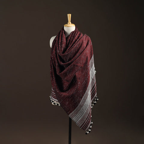 Kutch bhujodi handwoven merino wool shawl 225 - handcrafted