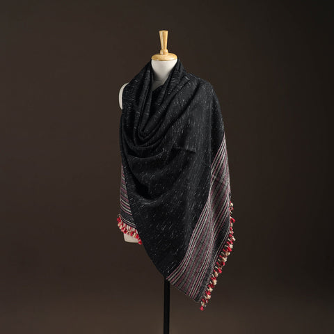 Kutch bhujodi handwoven merino wool shawl 229 - handcrafted