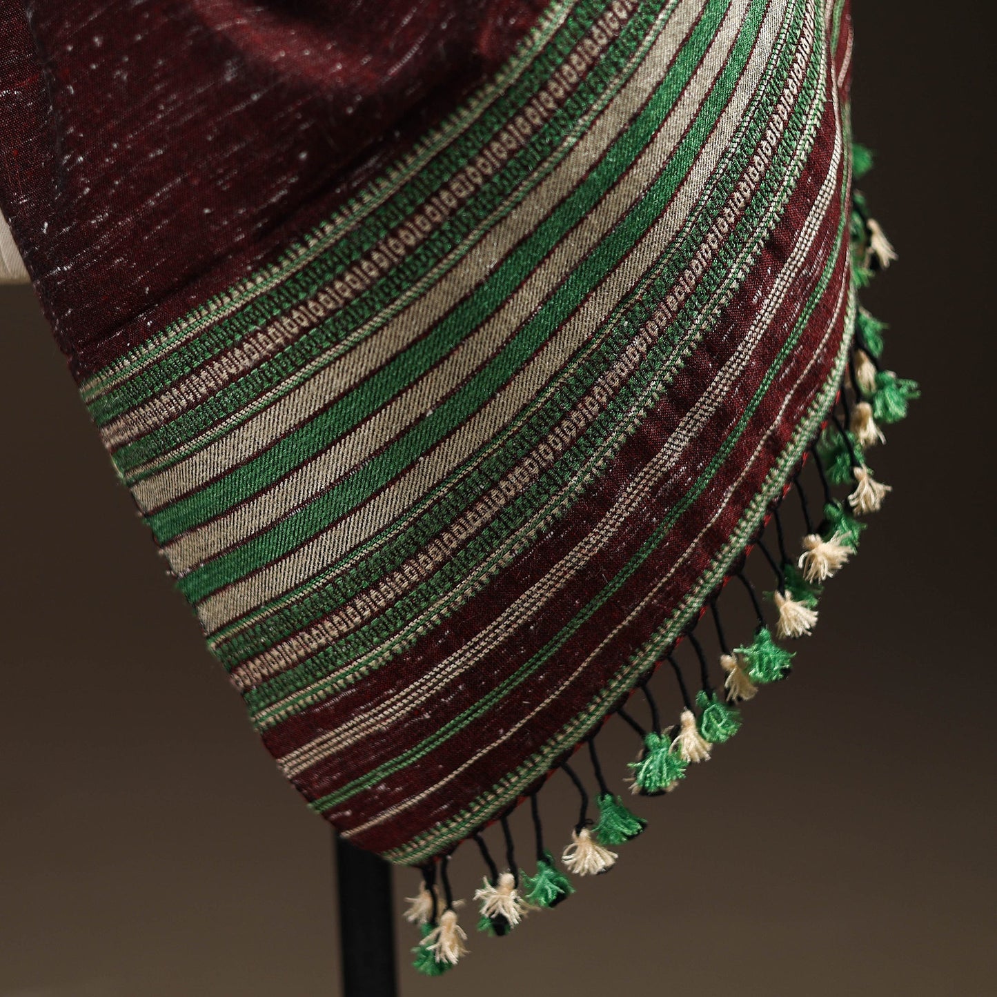 Kutch bhujodi handwoven merino wool shawl 230 - handcrafted