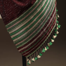 Kutch bhujodi handwoven merino wool shawl 230 - handcrafted