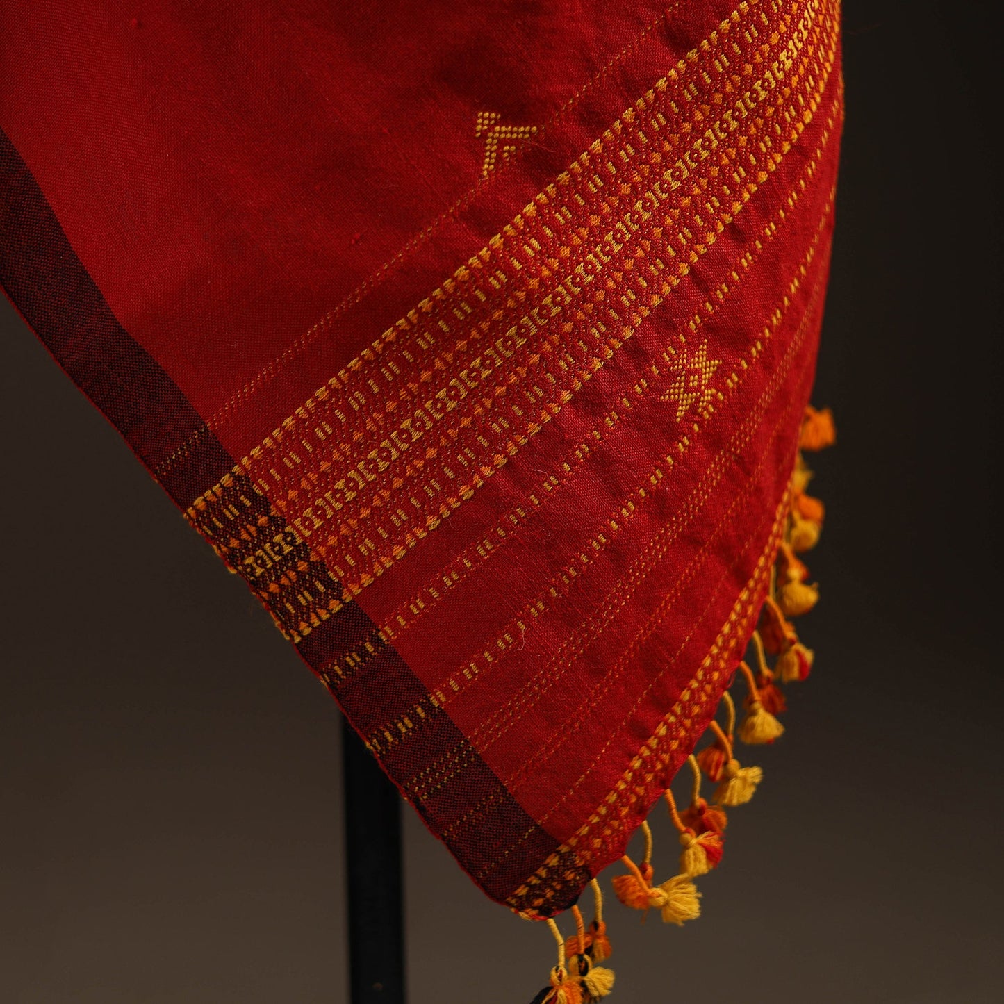 Kutch bhujodi handwoven merino wool shawl 232 - handcrafted