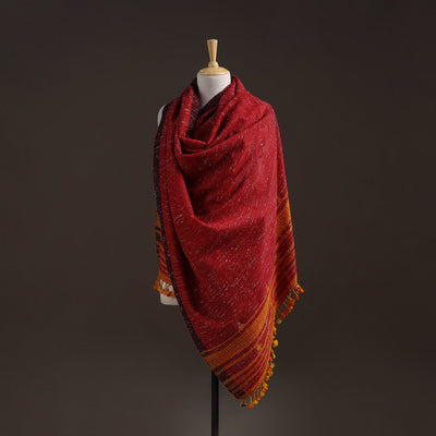 Kutch bhujodi handwoven merino wool shawl 45 - handcrafted
