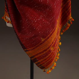Kutch bhujodi handwoven merino wool shawl 45 - handcrafted