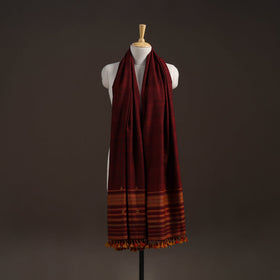 Kutch bhujodi handwoven merino wool shawl 55 - handcrafted