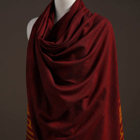 Kutch bhujodi handwoven merino wool shawl 55 - handcrafted