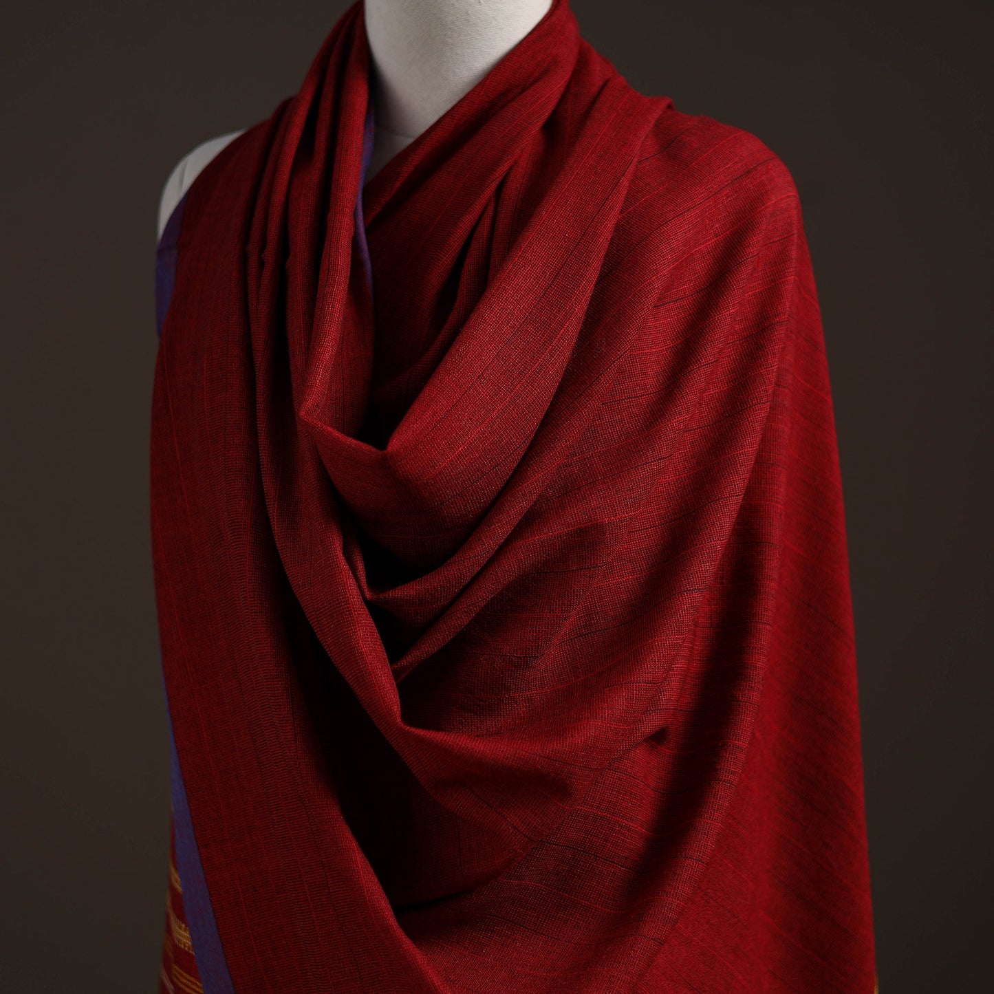 Kutch bhujodi handwoven merino wool shawl 56 - handcrafted