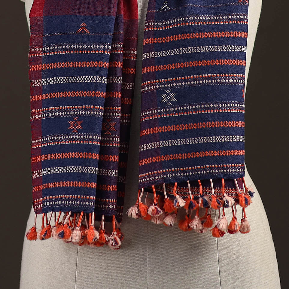 Kutch bhujodi handwoven merino wool stole 172 - handcrafted