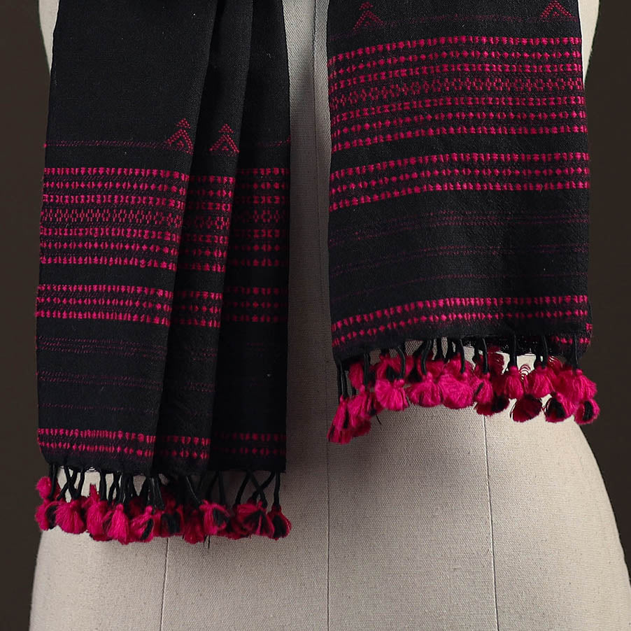 Kutch bhujodi handwoven merino wool stole 173 - handcrafted