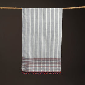 Kutch bhujodi handwoven merino wool stole 175 - handcrafted